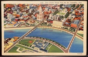 Vintage Postcard 1935 Aerial View of Civic Center Group, Columbus, Ohio (OH)