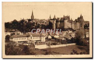 Postcard Old Glass Chateau Vue Generale