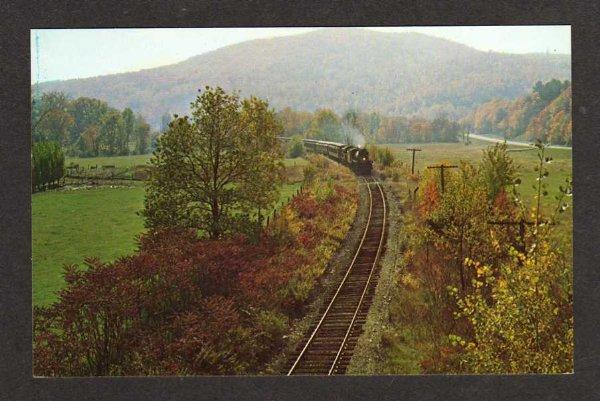 VT Steamtown Railroad Train nr CHESTER VERMONT Postcard