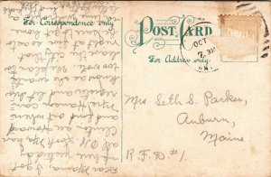 Vtg Lewiston Maine ME Park Street and Methodist Episcopal Church 1910s Postcard