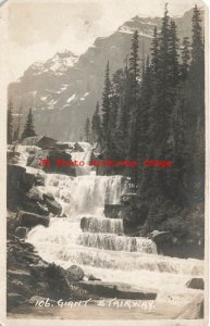 Canada, Alberta, Banff, RPPC, Giant Stairway Waterfalls, Harmon Photo No 106