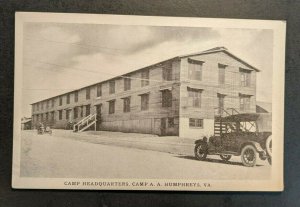 Mint Vintage US Military Headquarters Camp Humphreys VA Postcard RPPC