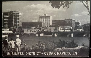 Vintage Postcard 1950's Business District, Cedar Rapids, Iowa (IA)