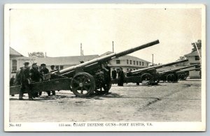 US Army  155mm Coast Defense Guns  Fort Eustis  Virginia  Postcard
