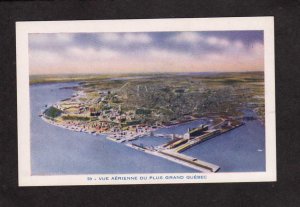 PQ QC Aerial View Harbor Quebec City Canada Carte Postale