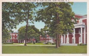 North Carolina Elon College Campus View Of Elon College