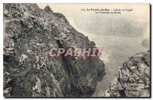 Postcard Old Pointe du Raz Plogoff Enter the Devil's Chimney