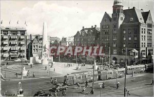 Postcard Modern C Amsterdam National Monument Dam Tram