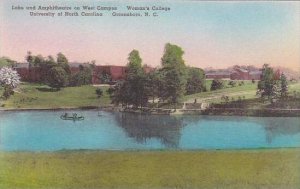 North Carolina Greensboro Lake And Amphitheatre On West Campus Womans College...