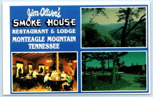 MONTEAGLE, Tennessee TN~Jim Oliver's SMOKE HOUSE Restaurant Lodge 4x6 Postcard