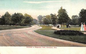 CLEVELAND, OH Ohio  ENTRANCE TO EDGEWATER PARK~People Strolling c1910's Postcard