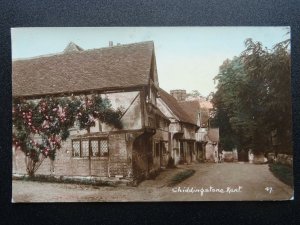 Kent CHIDDINGSTONE Old RP Postcard by H.H. Camburn for C.F. Wells YE OLDE SHOPPE