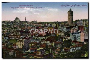 Postcard Old Constantinople Panoramic Galata and Pera