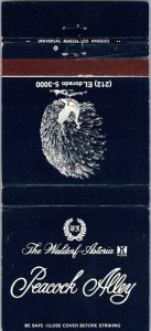 Peacock Alley, Waldorf Astoria, New York City Matchbook Cover MB36