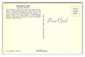 Greetings From Abilene Kansas Eisenhower Home Postcard