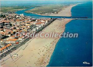 Postcard Modern Valras Beach (Herault) Aerial of the Beach View Resort