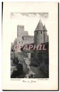 Postcard Old Cite of Carcassonne Tower of Justice