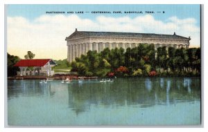 Postcard TN Parthenon And Lake Centennial Park Nashville Tennessee 