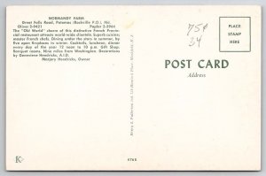 Potomac Maryland Normandy Farm Restaurant Dining Room Postcard E23