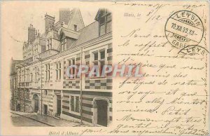 Old Postcard Blois Hotel Alluye Map 1900