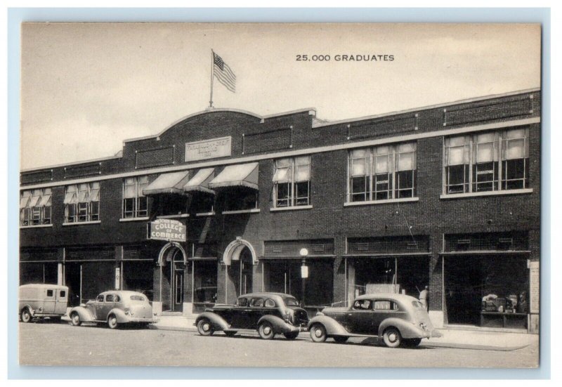 College Of Commerce 25,000 Graduated Cars South Bends Indiana IN Postcard