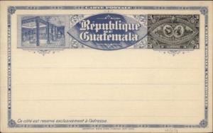 Guatemala RR Postal Card 3 Centavos American Bank Note Co Postcard