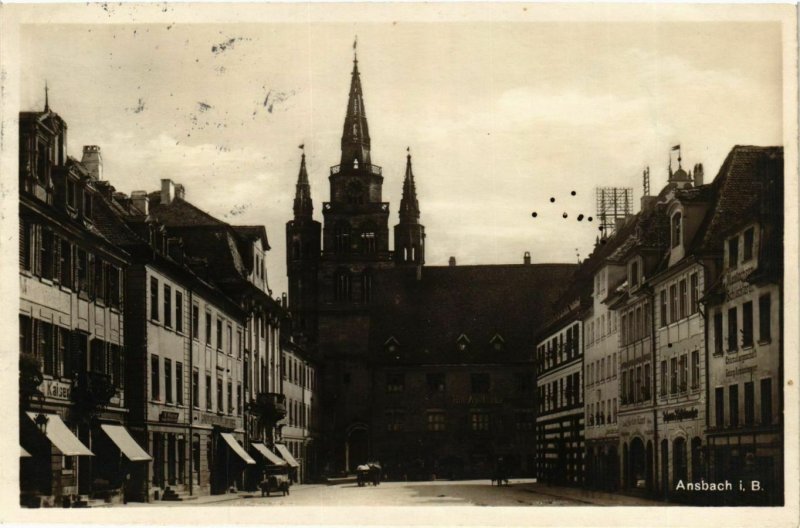 CPA AK Ansbach- Markt m. Gumbertuskirche GERMANY (947242)