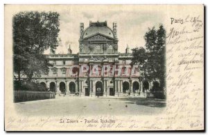 Old Postcard Paris Louvre Richelieu pavilion (raised)