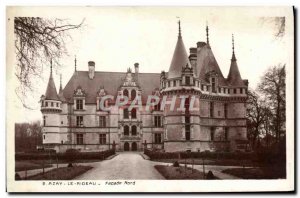 Old Postcard Azay Le Rideau North Facade