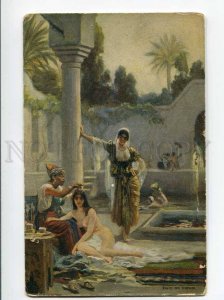 3035370 NUDE Slaves HAREM Bathing by LEINWEBER vintage color PC