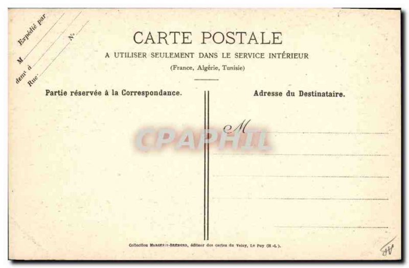 Old Postcard Folklore Lace Lace Dentelliere Puy