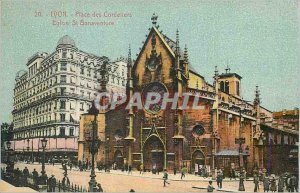 Old Postcard Lyon Place des Cordeliers Church St Bonaventure