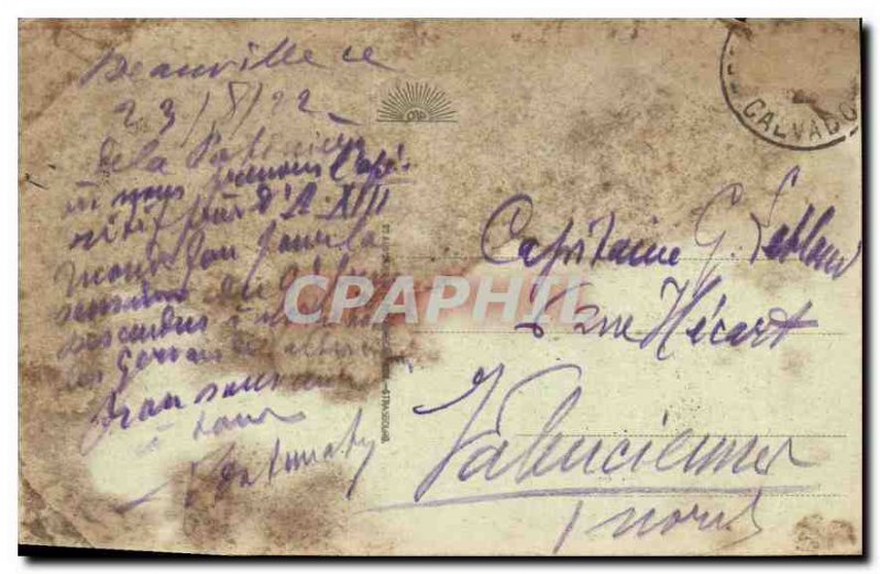 Old Postcard Deauville Fleurie Beach