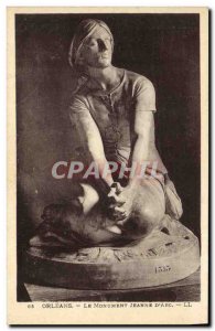 Vintage Postcard Orleans the monument Joan of Arc