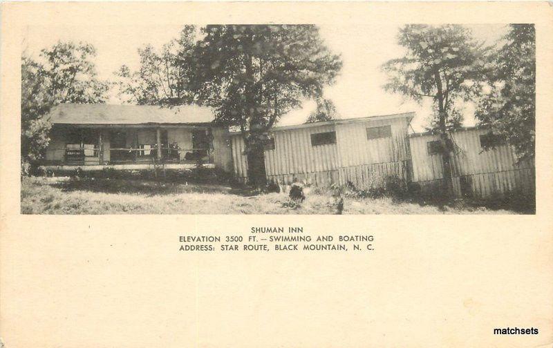 1930s Shuman Inn Black Mountain North Carolina Asheville postcard 8755