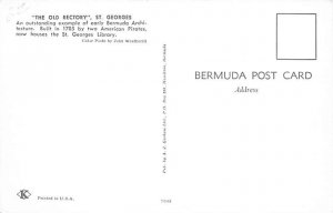 The Old Rectory St. George's Bermuda Postcard