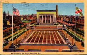 Maryland Baltimore War Memorial and Plaza 1944 Curteich