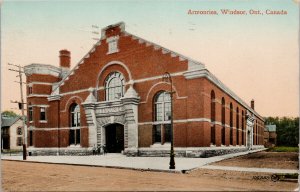 Windsor Ontario Armouries c1913 Postcard G80