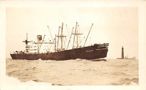 SS City of Alma Freighters Real Photo Writing on back, missing stamp 