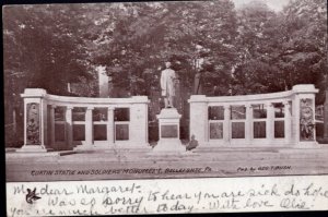 Pennsylvania BELLEFONTE Curtin Statue and Soldiers' Monument - pm1909 - Und/B