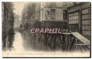 Old Postcard From Paris Floods Passageways Rue De Beaune