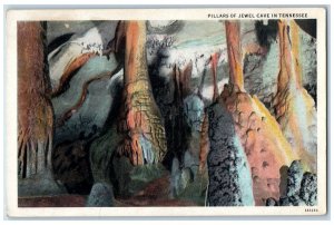 1937 Pillars of Jewel Cave Subterranean Fairyland in Tennessee TN Postcard