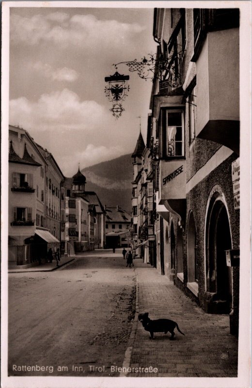 Austria Rattenberg am Inn Tirol Bienstrasse Vintage RPPC C034