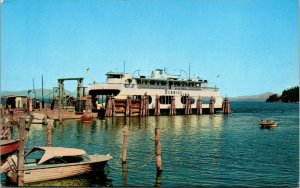 Vtg MV Champlain Scenic Line Ferry Crossing Terminal Kent New York NY Postcard