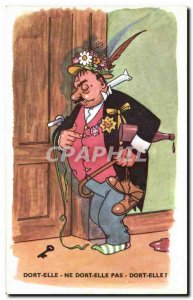 Humor - Illustration - Dort it - Old Postcard