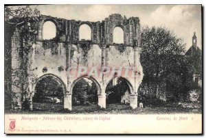 Postcard Old Menigoule Abbey Chatelliers the church Ruins