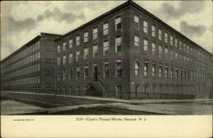 Newark NJ Clark's Thread Works c1905 Postcard