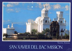 VINTAGE POSTCARD CONTINENTAL SIZE SAN XAVIER DEL BAC MISSION TUSCON ARIZONA