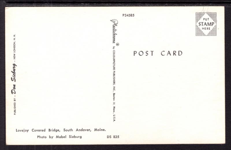 Lovejoy Covered Bridge,Andover,Maine