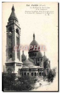 Postcard Old Paris The Basilica of Sacre Coeur and the Campanile